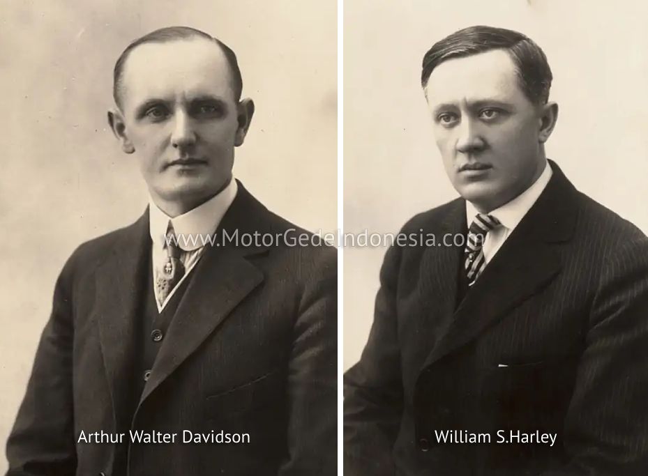 William S.Harley dan Arthur Walter Davidson penemu motor gede harley davidson